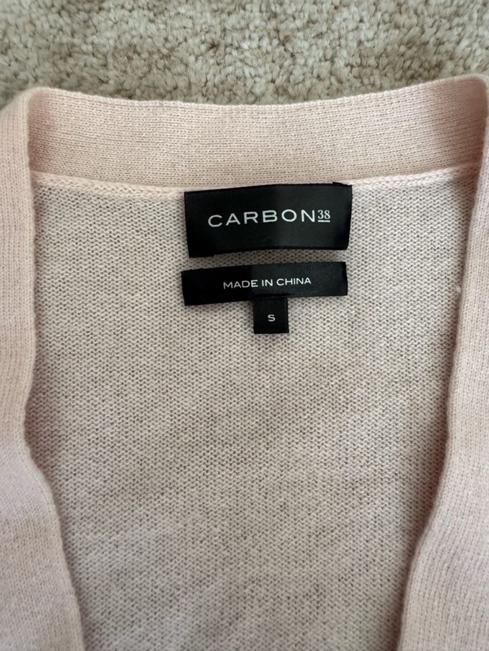 CARBON38 Cashmere Wrap Sweater in Rosewater - Picture 9 of 10